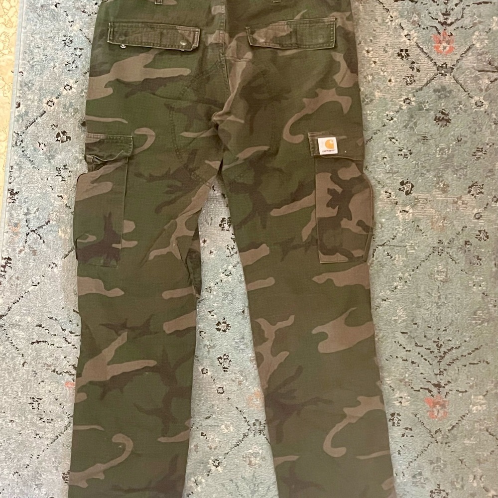 Carhartt WIP Green Camouflage Pants